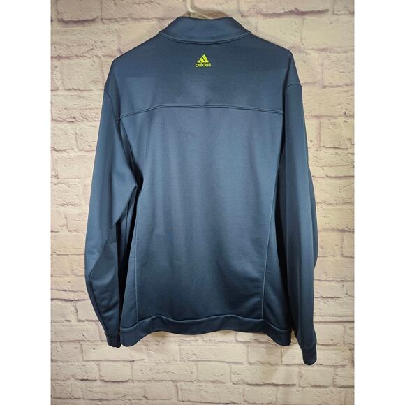 Adidas A198 Men's Space Dyed Full Zip Jacket Rich Blue Large - Picture 4 of 9